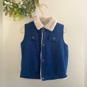 Sherpa Lined Denim Vest
